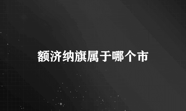 额济纳旗属于哪个市