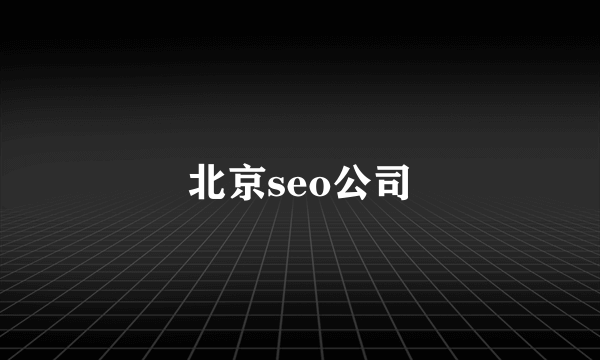 北京seo公司