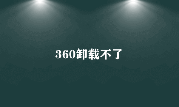 360卸载不了