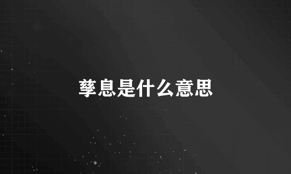 孳息是什么意思