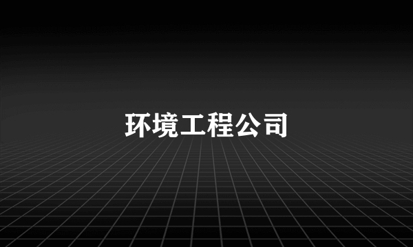 环境工程公司