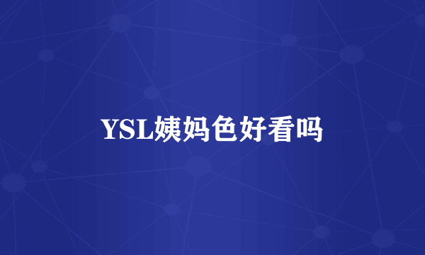 YSL姨妈色好看吗