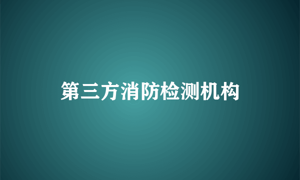 第三方消防检测机构