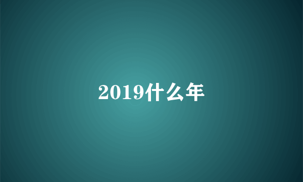 2019什么年