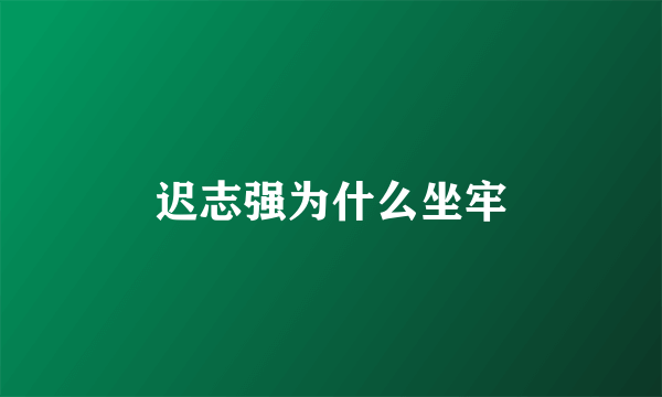 迟志强为什么坐牢