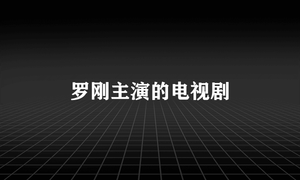 罗刚主演的电视剧