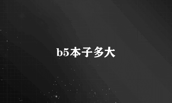 b5本子多大