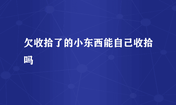 欠收拾了的小东西能自己收拾吗