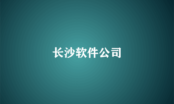 长沙软件公司