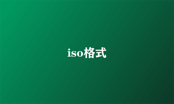 iso格式