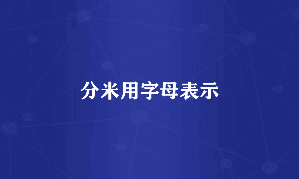 分米用字母表示