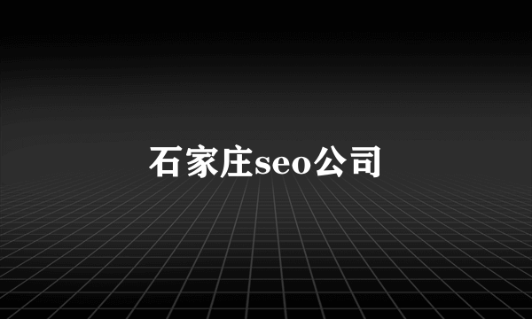 石家庄seo公司