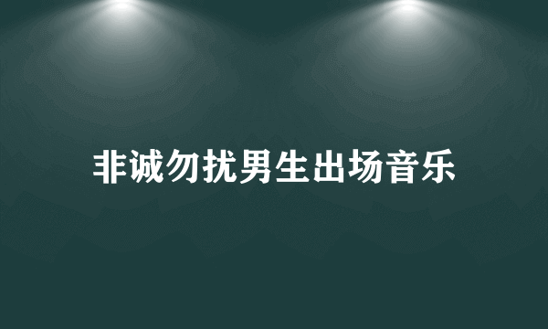 非诚勿扰男生出场音乐