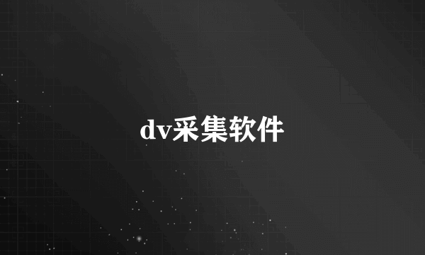 dv采集软件