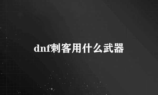 dnf刺客用什么武器