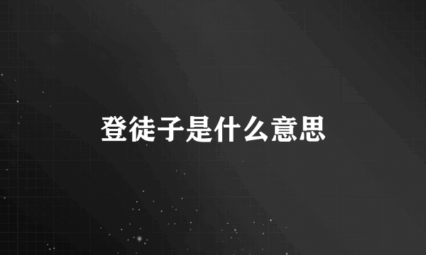 登徒子是什么意思