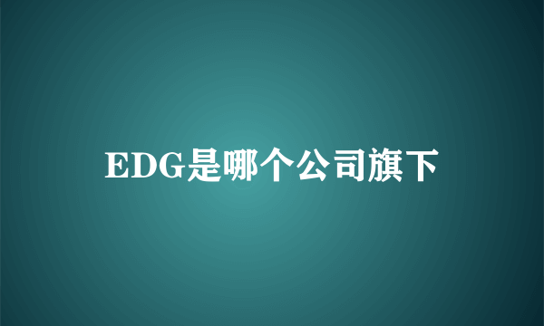 EDG是哪个公司旗下