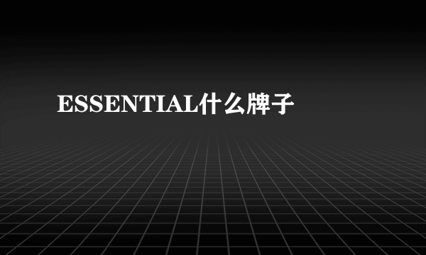 ESSENTIAL什么牌子