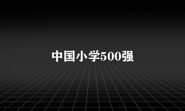 中国小学500强