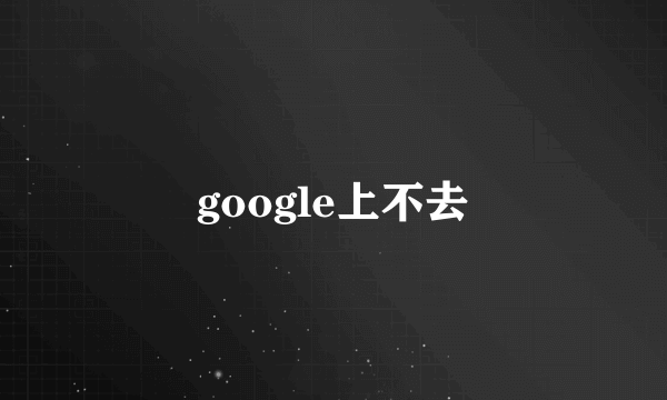 google上不去