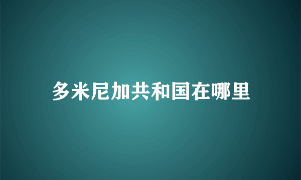 多米尼加共和国在哪里