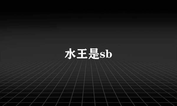 水王是sb