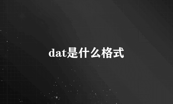 dat是什么格式