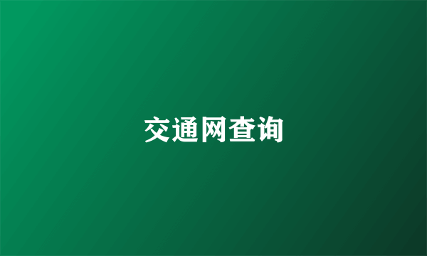 交通网查询