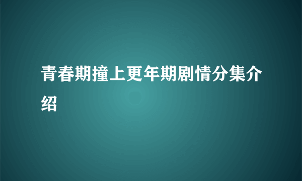 青春期撞上更年期剧情分集介绍