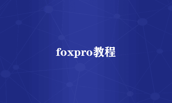 foxpro教程