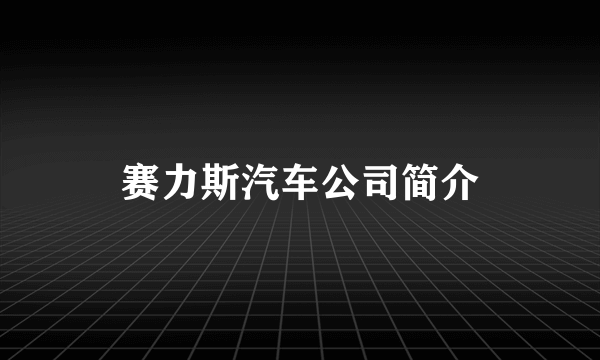 赛力斯汽车公司简介