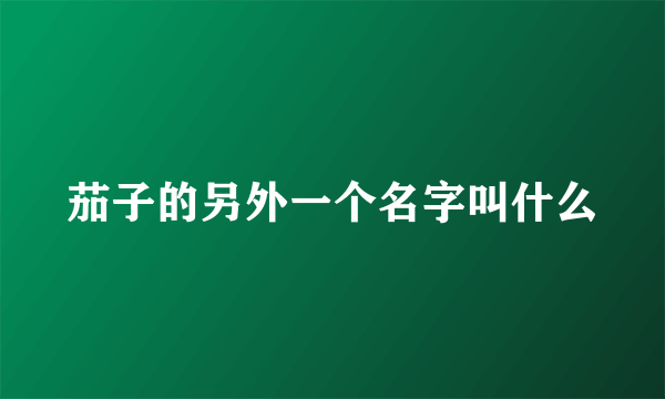 茄子的另外一个名字叫什么