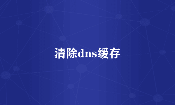 清除dns缓存