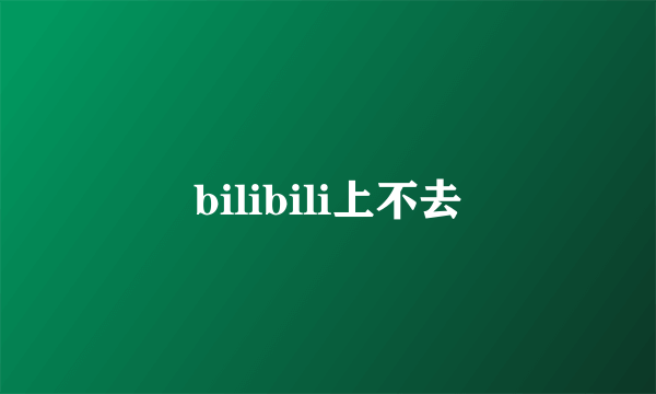 bilibili上不去