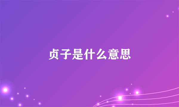 贞子是什么意思