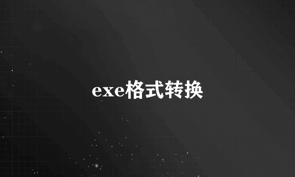 exe格式转换