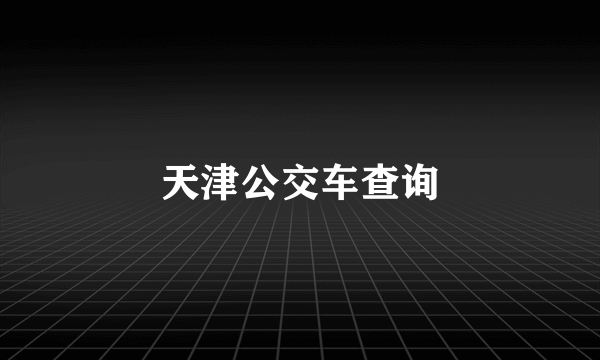 天津公交车查询