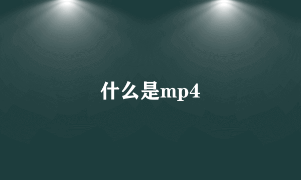 什么是mp4