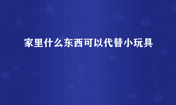 家里什么东西可以代替小玩具