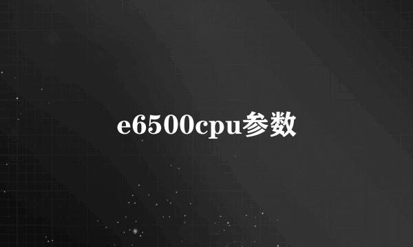 e6500cpu参数