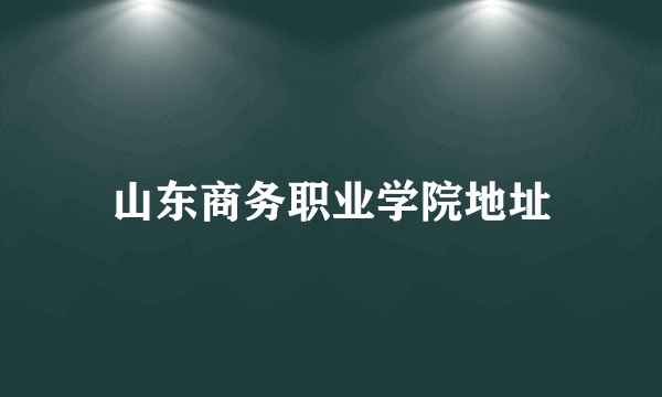 山东商务职业学院地址