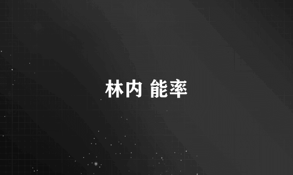 林内 能率