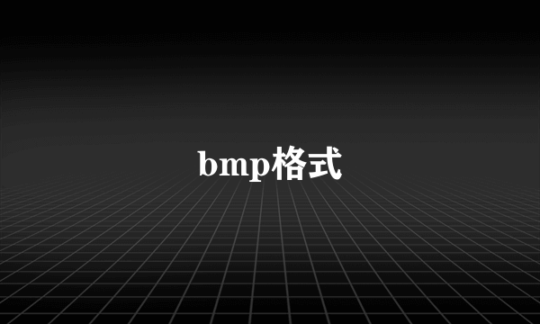 bmp格式