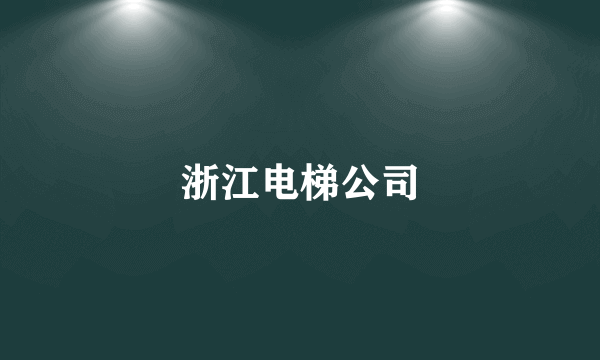 浙江电梯公司