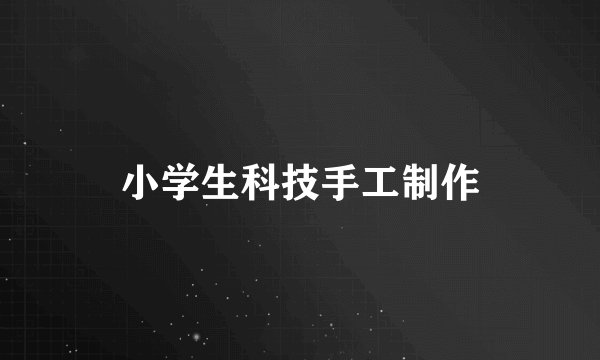 小学生科技手工制作