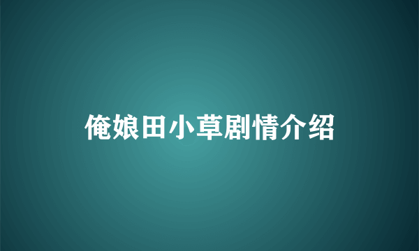 俺娘田小草剧情介绍