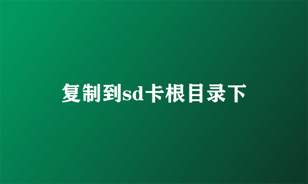 复制到sd卡根目录下