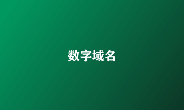 数字域名