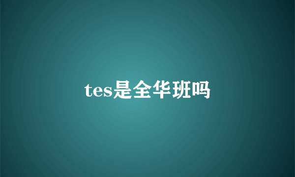 tes是全华班吗