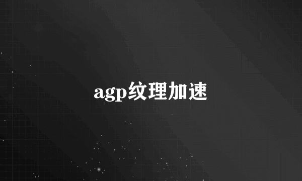 agp纹理加速